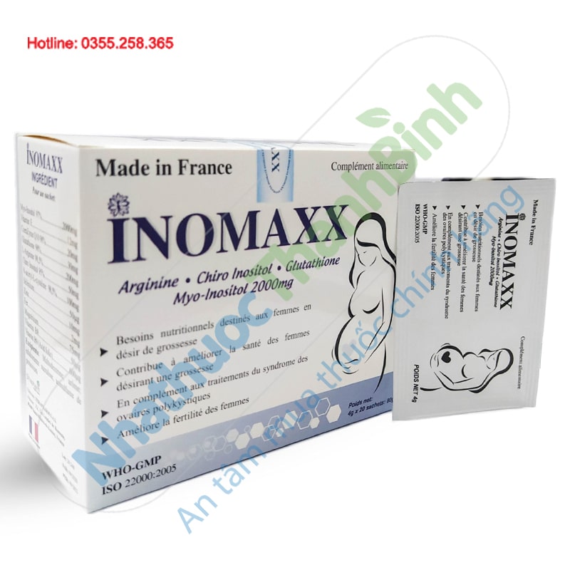 Inomaxx chứa tỉ lệ thành phần tối ưu được đánh giá cho hiệu quả cao trong hỗ trợ điều trị buống trứng đa nang