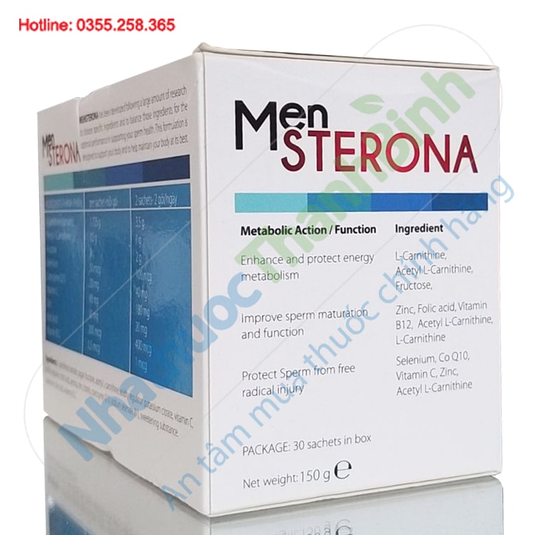 Thực phẩm bảo vệ sức khỏe Mensterona hộp 30 gói nhập khẩu Ba Lan