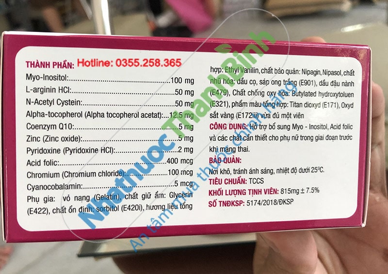 Thành phần thuốc Ovaq1