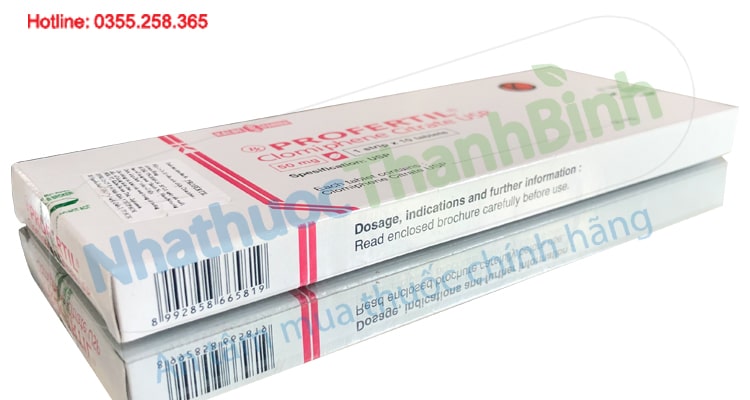 Thuốc Profertil chứa Clomifen citrat 50mg kích trứng