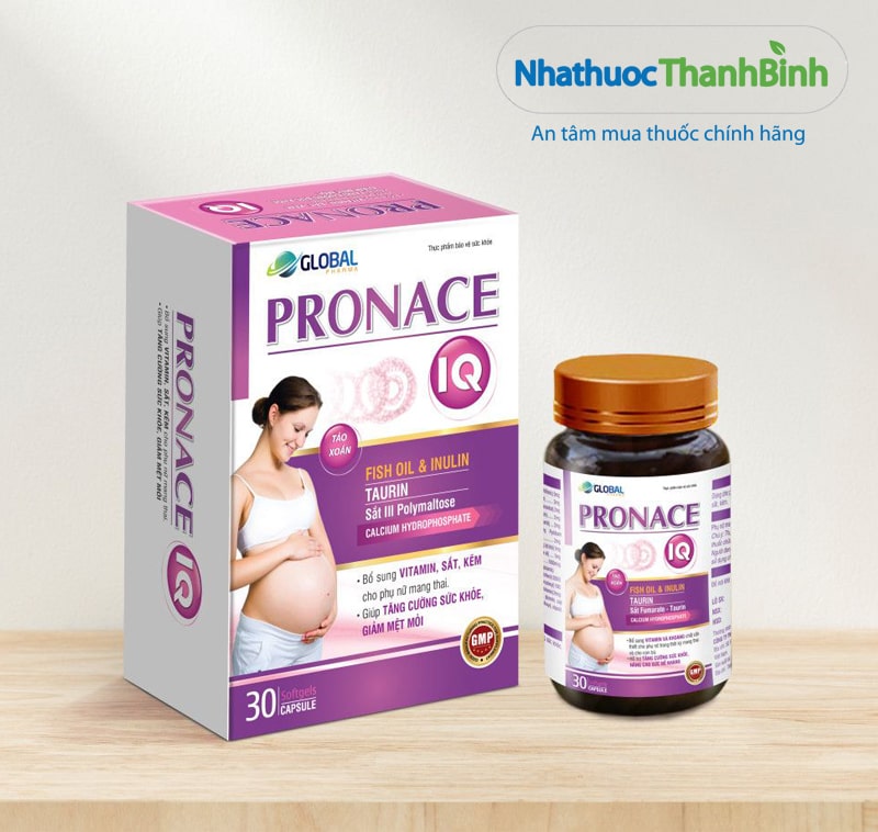 Pronace IQ bổ sung vitamin sắt kẽm và nhiều khoáng chất cho phụ nữ mang thai