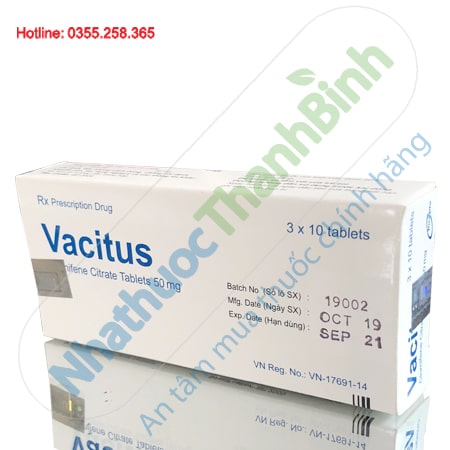 Thuốc Vacitus kích thích rụng trứng hỗ trợ điều trị vô sinh hiếm muộn