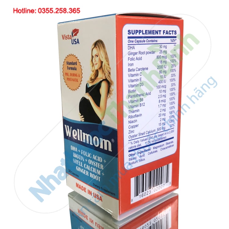 Wellmom bổ sung vitamin tổng hợp cho phụ nữ mang thai