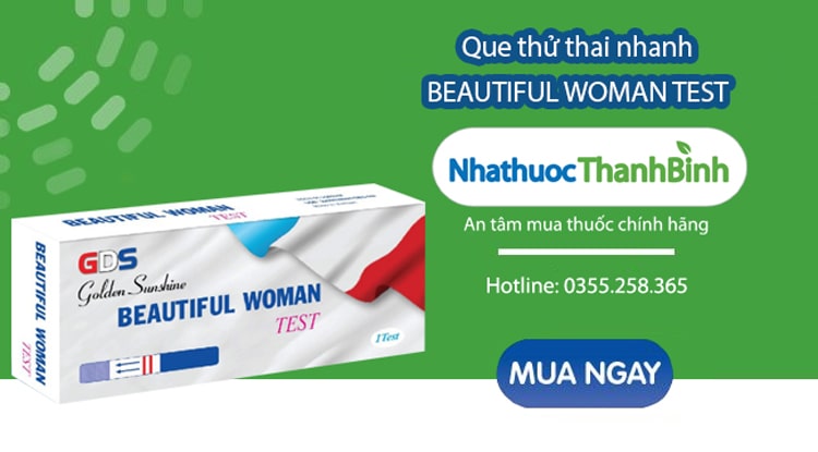 Mua Que thử thai nhanh Beautiful Woman Test chính hãng tại Nhà thuốc Thanh Bình