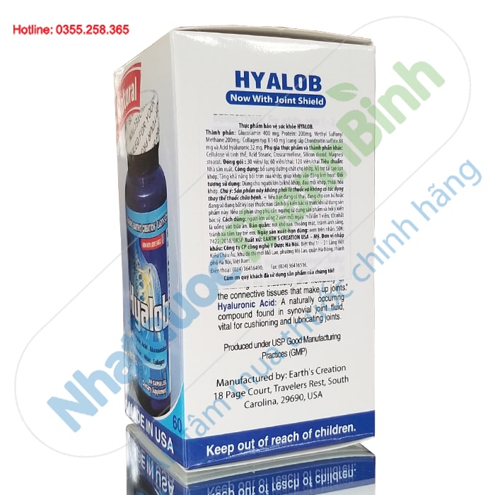 Viên Bổ Khớp Của Mỹ Hyalob 60 Viên