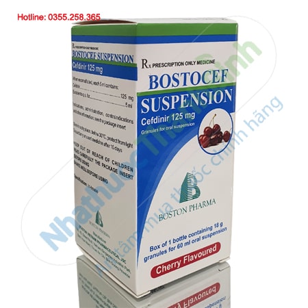 Thuốc Bostocef Suspension 125mg/5ml điều trị nhiễm khuẩn