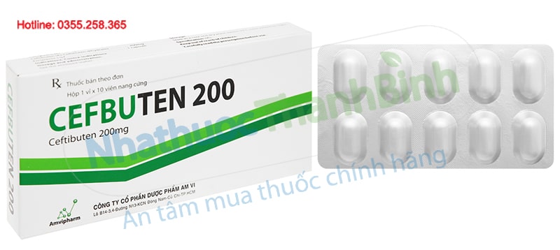 Thuốc Cefbuten 200mg trị viêm phế quản mạn