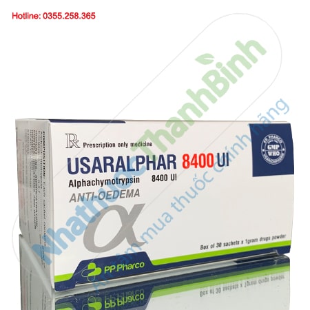 Thuốc Usaralphar 8400 IU thuốc tiêu viêm, phù nề sau chấn thương