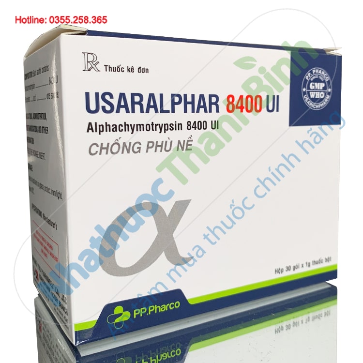 Thuốc Usaralphar 8400IU điều trị phù nề sau chấn thương
