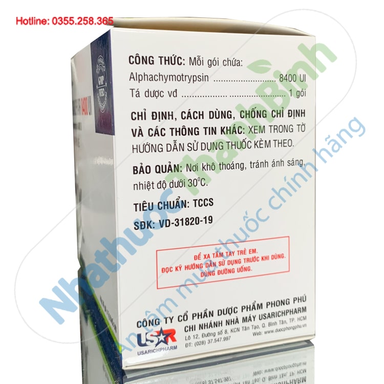 Thuốc Usaralphar 8400IU hộp 30 gói