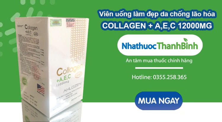 Mua viên uống Collagen AEC 12000mg Ahlozen chính hãng tại Nhà thuốc Thanh Bình