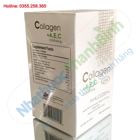 Collagen AEC 12000mg Ahlozen hộp 180 viên nhập khẩu Mỹ