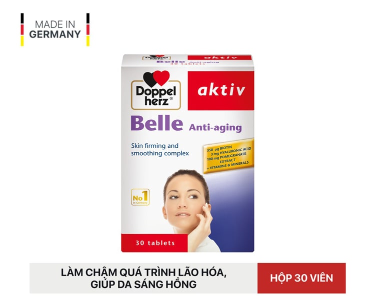 Thực phẩm bảo vệ sức khỏe Belle Anti Aging giúp làm chậm quá trình lão hóa da hiệu quả