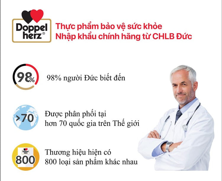 Sản phẩm thuộc thương hiệu Dopppelherz Đức nổi tiếng