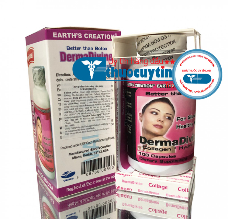 Derma Divine bổ sung collagen giúp làm đẹp da hạn chế lão hóa da