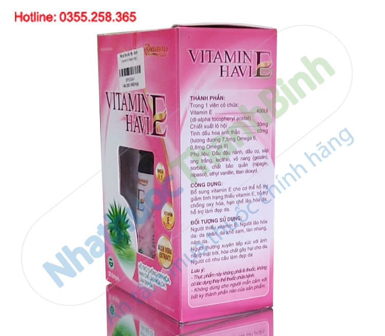 Viên uống Vitamin E Havi hộp 30 viên làm đẹp da chống lão hóa