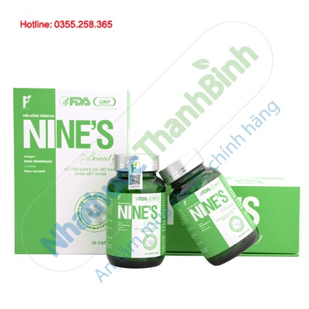 Viên uống trắng da Nine's Beauty mờ nám giảm thâm sạm da