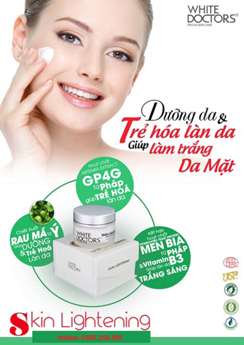 Kem dưỡng trắng da mặt chống lão hóa White Doctors Skin Lightening