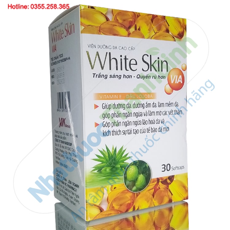 Viên dưỡng da cao cấp White Skin hộp 30 viên