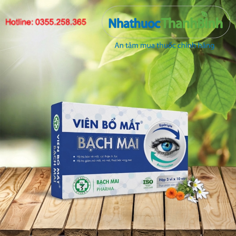Mua viên bổ mắt Bạch Mai chính hãng tại Nhà thuốc Thanh Bình