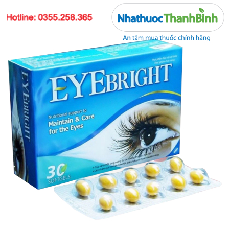 Eye Bright hỗ trợ cải thiện thị lực giảm mỏi mắt khô mắt giảm nguy cơ lão hóa mắt