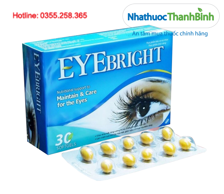 Eye Bright hỗ trợ cải thiện thị lực, giảm mỏi mắt và khô mắt