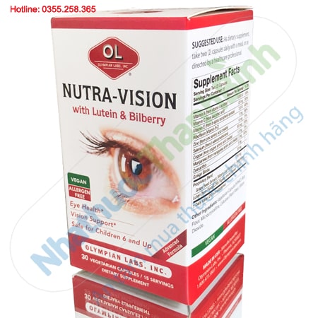 Nutra - Vision cung cấp dưỡng chất cho đôi mắt sáng khỏe