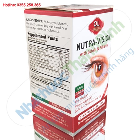 Nutra - Vision cung cấp dưỡng chất cho đôi mắt sáng khỏe