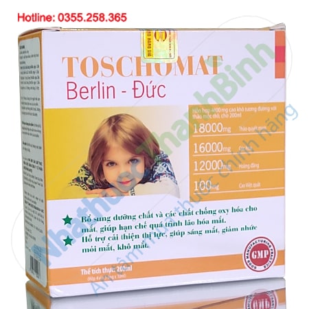 Toschomat Berlin - Đức bổ sung dưỡng chất giúp đôi mắt sáng khỏe