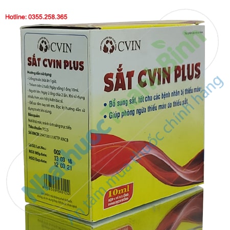 Sắt Cvin Plus giúp phòng ngừa thiếu máu do thiếu sắt