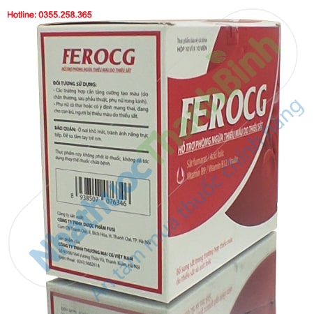 Ferocg hỗ trợ phòng ngừa thiếu máu do thiếu sắt