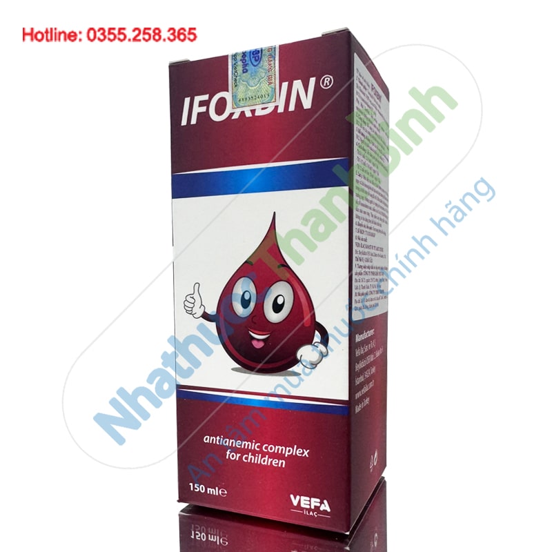 Siro Ifoxbin chai 150ml bổ sung sắt dạng nước cho trẻ sơ sinh