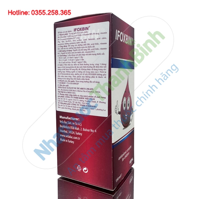 Ifoxbin nhập khẩu chính hãng từ Thổ Nhĩ Kỳ