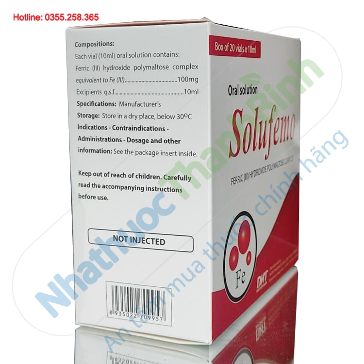 Dung dịch uống Solufemo hộp 20 ống x 10ml