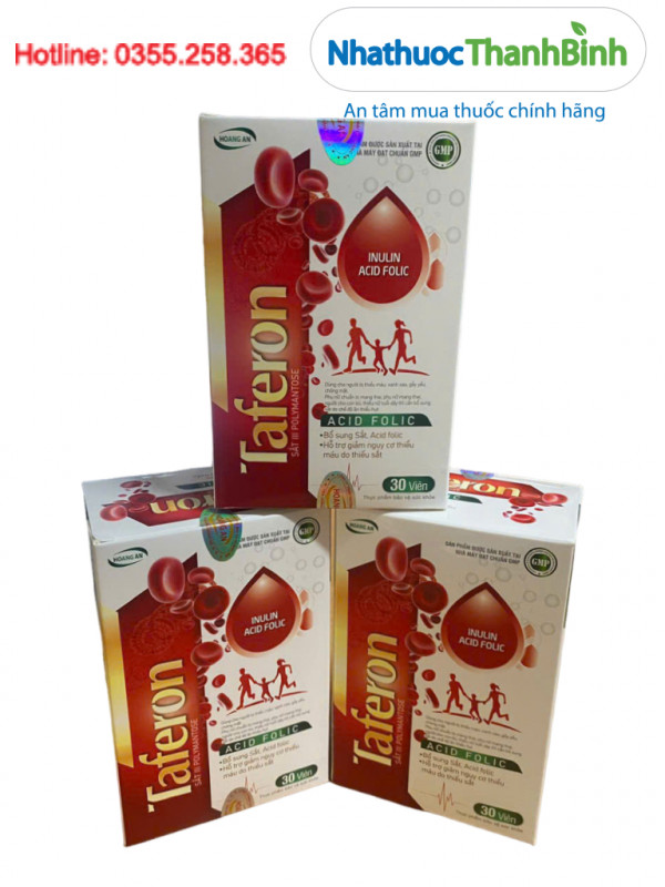 Taferon bổ sung sắt và acid folic hỗ trợ giảm nguy cơ thiếu máu do thiếu sắt