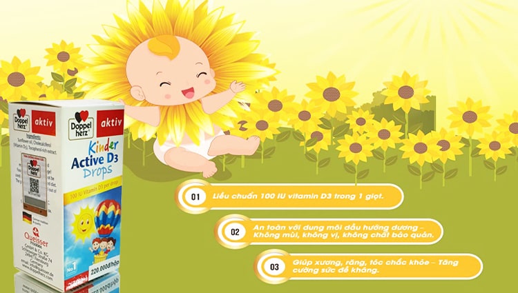 Kinder Active D3 Drops là một trong những dòng bổ sung Vitamin D3 cho trẻ tốt nhất trên thị trường