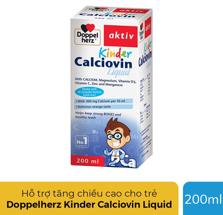 Kinder Calciovin Liquid lọ 200ml Doppel Herz