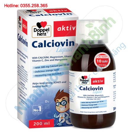 Kinder Calciovin Liquid - Doppelherz bổ sung canxi cho bé