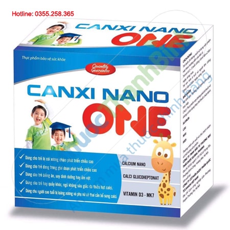 Canxi Nano One bổ sung canxi dạng nước hộp 20 ống