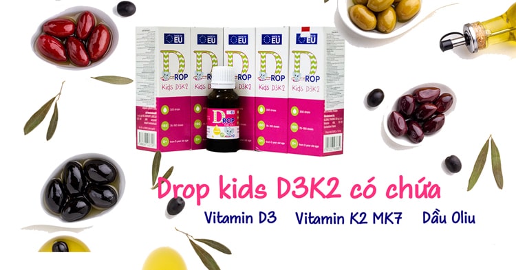 Drop kids D3K2 chứa Vitamin D3, Vitamin K2