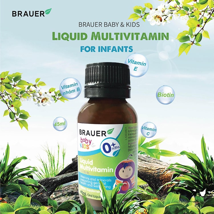 Brauer Liquid Multivitamin for Infants (45ml) nhập khẩu Úc