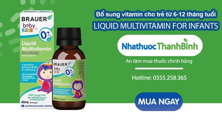 Mua Brauer Liquid Multivitamin for Infants 45ml chính hãng tại Nhà thuốc Thanh Bình