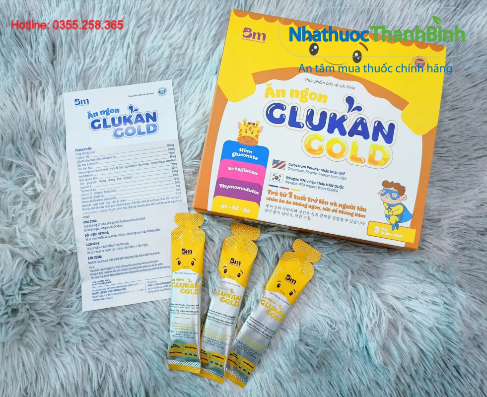 Nhiều phụ huynh phản hồi sau khi dùng Glukan Gold, bé ăn ngon miệng và phát triển khỏe mạnh hơn