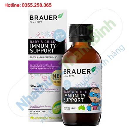 Siro tăng đề kháng Brauer Baby Child Immunity Support 100ml