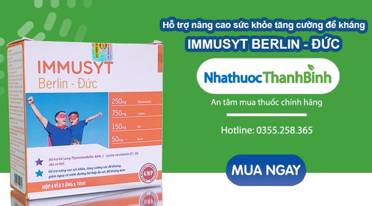 Mua Immusyt Berlin - Đức chính hãng tại Nhà thuốc Thanh Bình
