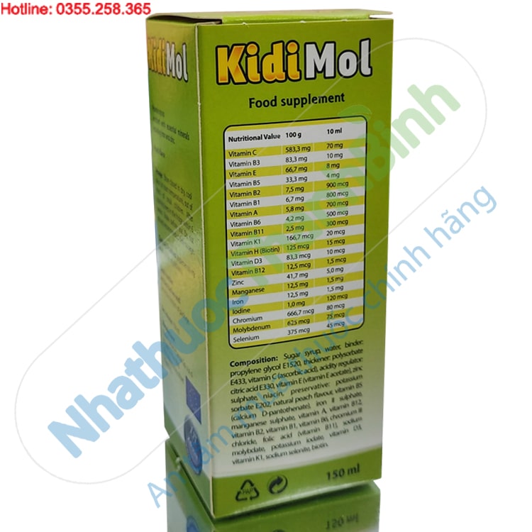 thành phần siro kidimol