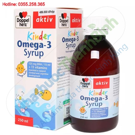 Kinder Omega 3 Syrup Doppelherz bổ não cải thiện thị lực cho trẻ