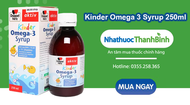Mua Kinder Omega 3 Syrup Doppelherz chính hãng tại Nhà thuốc Thanh Bình