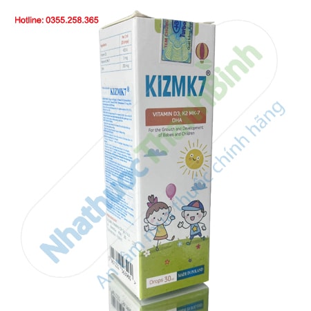 Kizmk7 bổ sung vitamin D3 K2 giúp tăng cường hấp thu canxi