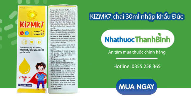Kizmk7 đang được bán chính hãng tại Nhà thuốc Thanh Bình
